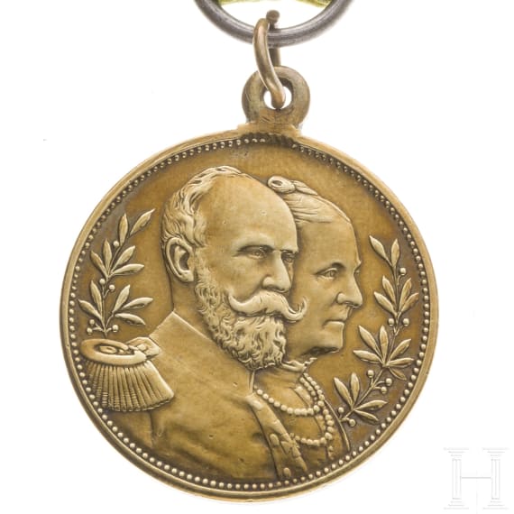 Herzog Friedrich I. von Anhalt - Erinnerungsmedaille zum 25. Regierungsjubil&auml;um 1896