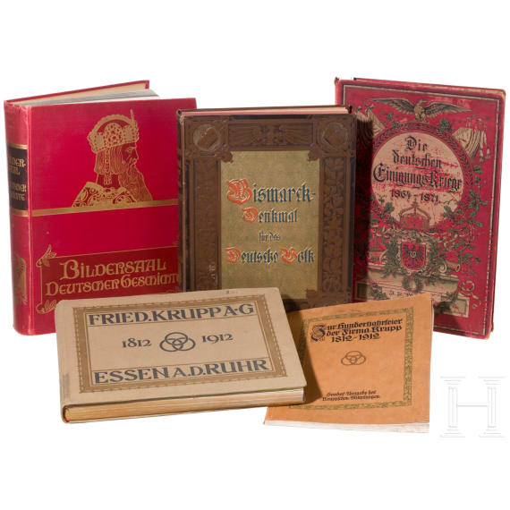 Sammlung patriotischer Prachtb&auml;nde, um 1890 - 1912