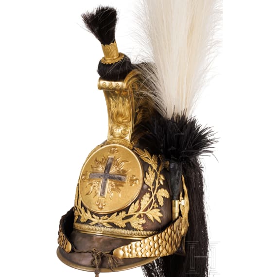 Helm M 1814 f&uuml;r einen Offizier der Mousquetaires de la garde, 1. Compagnie "Mousquetaires gris"