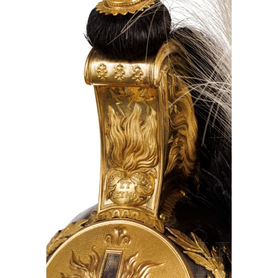 Helm M 1814 f&uuml;r einen Offizier der Mousquetaires de la garde, 1. Compagnie "Mousquetaires gris"