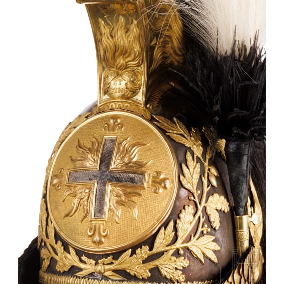 Helm M 1814 f&uuml;r einen Offizier der Mousquetaires de la garde, 1. Compagnie "Mousquetaires gris"