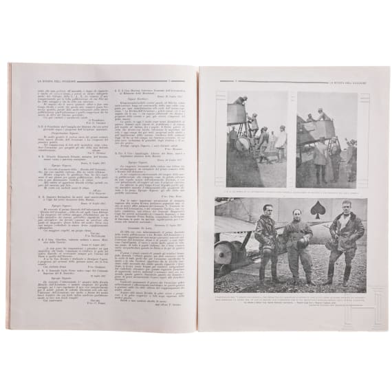 Neun Luftfahrtmagazine, einige mit Caproni-Artikeln, Italien, 1917 - 1919
