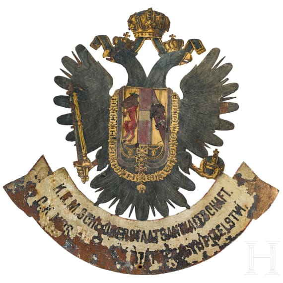 Wandschild einer "K.K. Oberstaatsanwaltschaft", um 1900