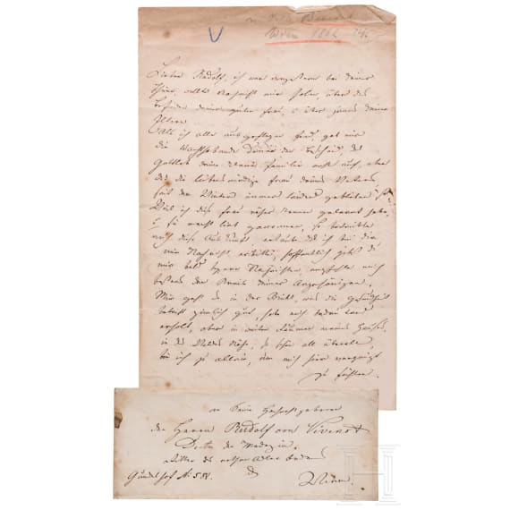 Ludwig August Ritter von Benedek (1804 - 1881) - kleine Sammlung Autographen