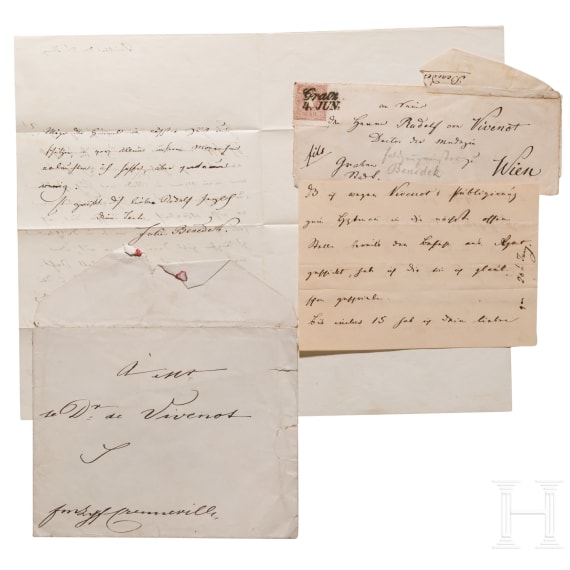 Ludwig August Ritter von Benedek (1804 - 1881) - kleine Sammlung Autographen