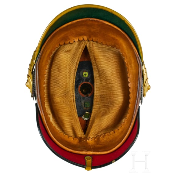 A helmet for Prussian Field Artillery Regiment 10 Officers