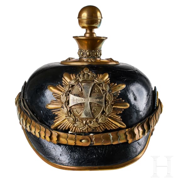 A helmet for Mecklenburg Field Artillery Regt. 60 Reserve Officers