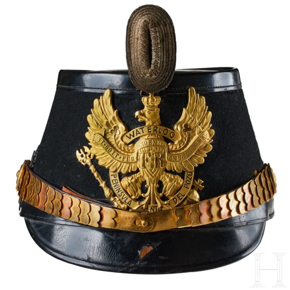 A shako for Officers in the 10th Prussian Jaeger Battalion