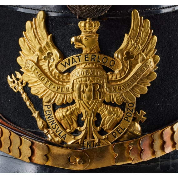 A shako for Officers in the 10th Prussian Jaeger Battalion
