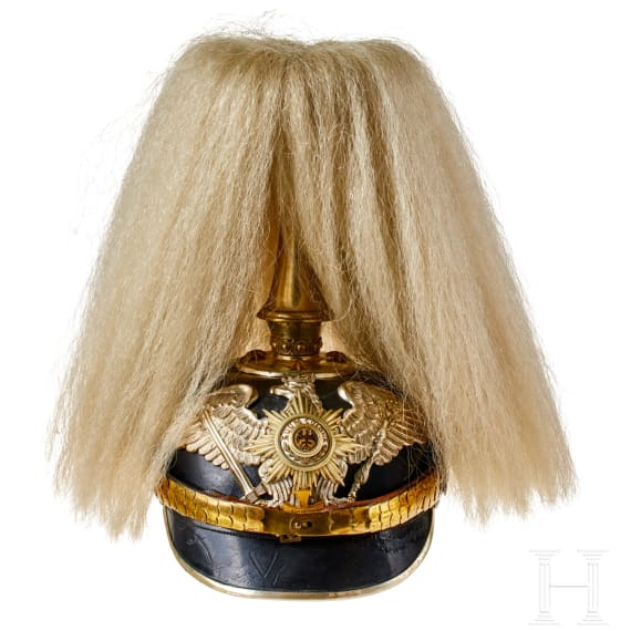 A helmet for Prussian Guard Reserve Pioneer Officers, with bush