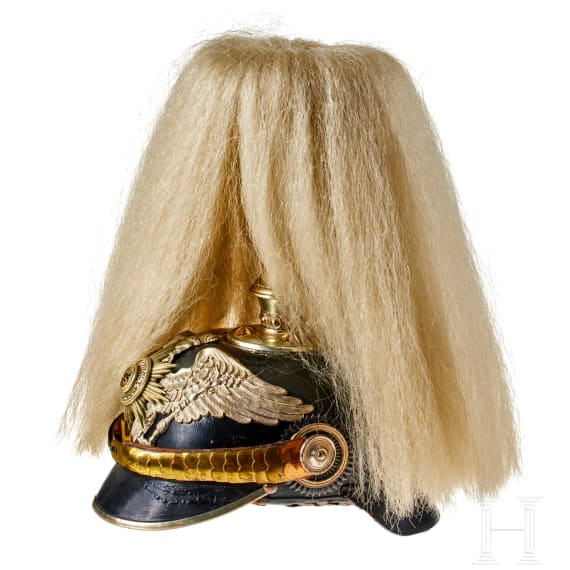 A helmet for Prussian Guard Reserve Pioneer Officers, with bush