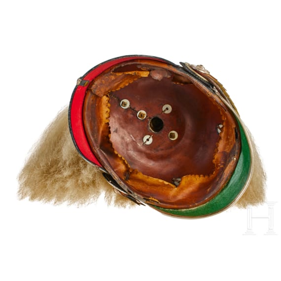 A helmet for Prussian Guard Reserve Pioneer Officers, with bush
