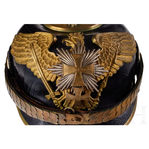 A helmet for Prussian Guard Landwehr Infantry Reserve Officers