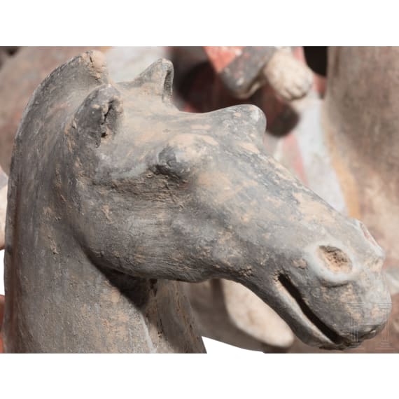 Zwei Reiterfiguren, China, westliche Han-Dynastie (206 v. Chr. - 8 n. Chr.)