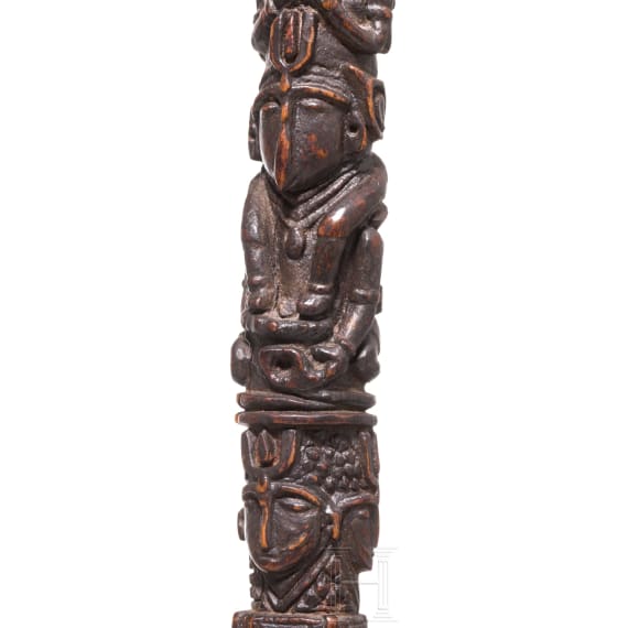 Kalkpulverbeh&auml;lter (Tagan) und Tunggal-Panaluan-Fragment, Indonesien, 20. Jhdt.