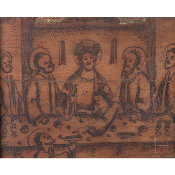 Ein Paar Brandbilder mit Szenen aus dem Leben Jesu, Italien, 16. Jhdt.