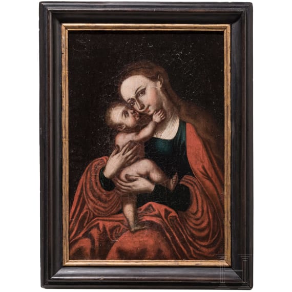 Gnadenbild Mariahilf nach Lucas Cranach d.&Auml;. (nach 1527), alpenl&auml;ndisch, um 1660