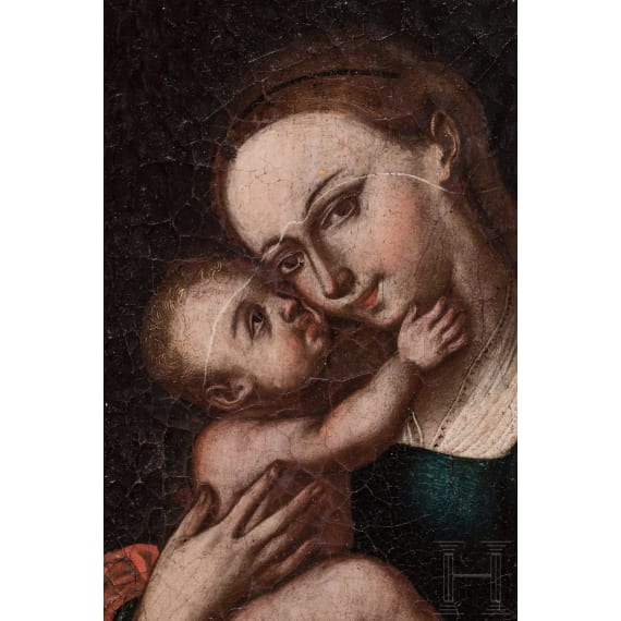 Gnadenbild Mariahilf nach Lucas Cranach d.&Auml;. (nach 1527), alpenl&auml;ndisch, um 1660