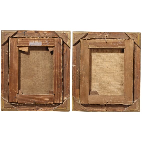Geschwister-Portr&auml;ts, wohl Frankreich, datiert 1840