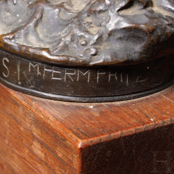 Max Hermann Fritz (1873 - 1948) - Hl. Christophorus aus Bronze, deutsch, 20. Jhdt.
