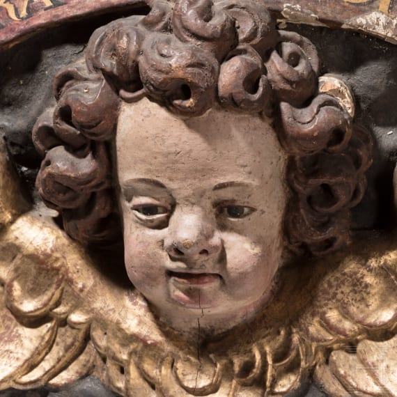 Cherubim-Konsole f&uuml;r eine Madonnenfigur, deutsch, 17. Jhdt.