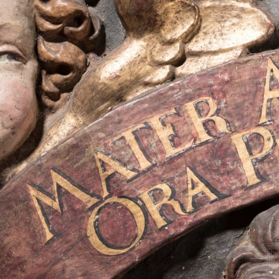 Cherubim-Konsole f&uuml;r eine Madonnenfigur, deutsch, 17. Jhdt.