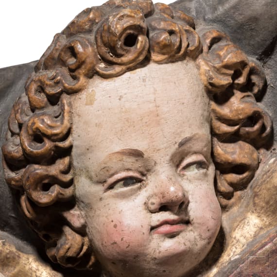 Cherubim-Konsole f&uuml;r eine Madonnenfigur, deutsch, 17. Jhdt.