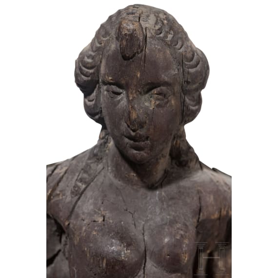 Harpyie aus Lindenholz, deutsch, um 1700