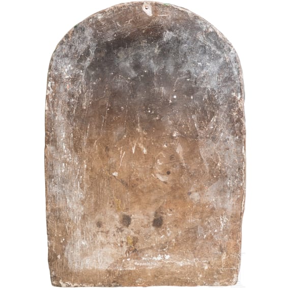 Hafnerkeramik-Bildtafel mit Kreuzigungsrelief, s&uuml;ddeutsch/&Ouml;sterreich, um 1600