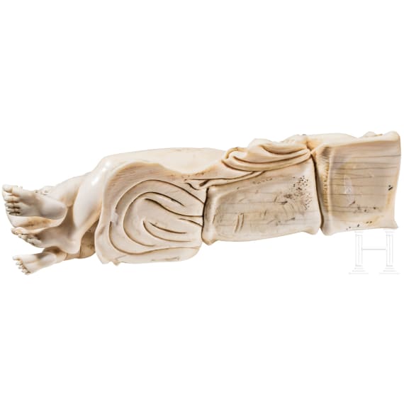 Venus und Amor aus Elfenbein, wohl fl&auml;misch, 17./18. Jhdt.