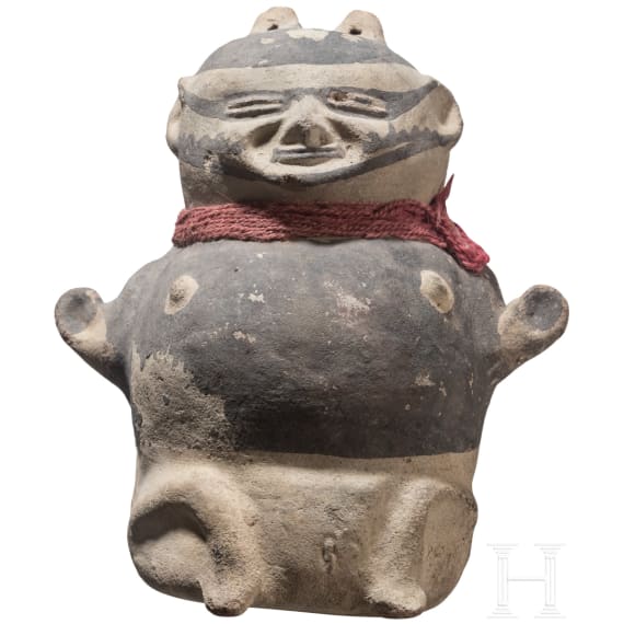 Tonfigur mit Halsband "Cuchimilco", Peru, Chancay-Kultur, 13. - 15. Jhdt.
