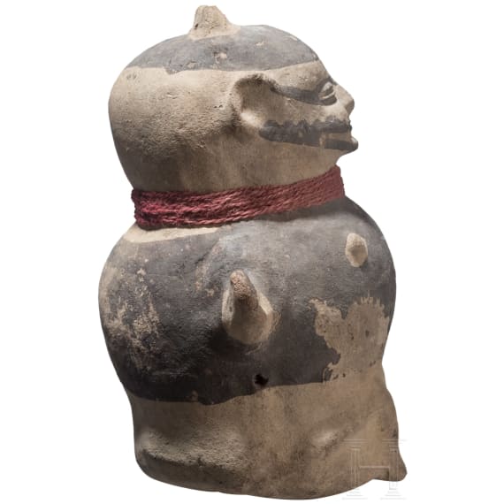 Tonfigur mit Halsband "Cuchimilco", Peru, Chancay-Kultur, 13. - 15. Jhdt.