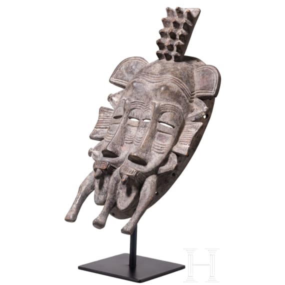 Senufo-Kpelie-Maske, Elfenbeink&uuml;ste, 20. Jhdt.