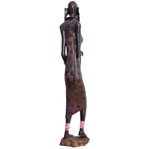 &Uuml;berlebensgro&szlig;e Skulptur einer Frau, Kenia, 20. Jhdt.
