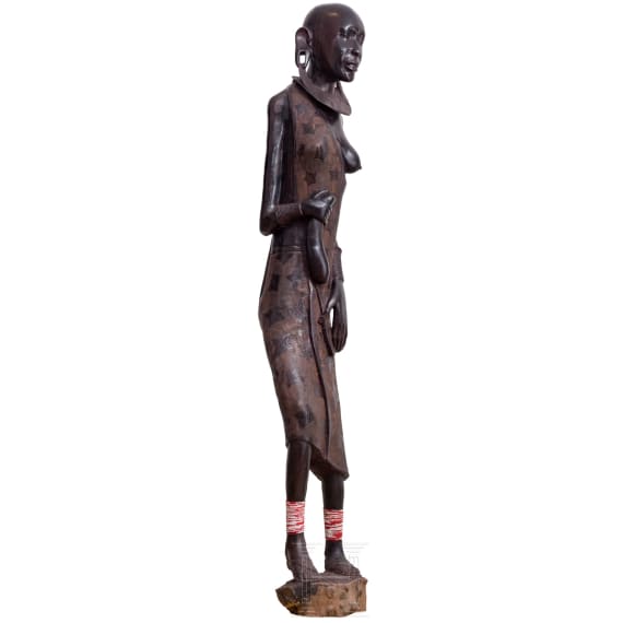 &Uuml;berlebensgro&szlig;e Skulptur einer Frau, Kenia, 20. Jhdt.