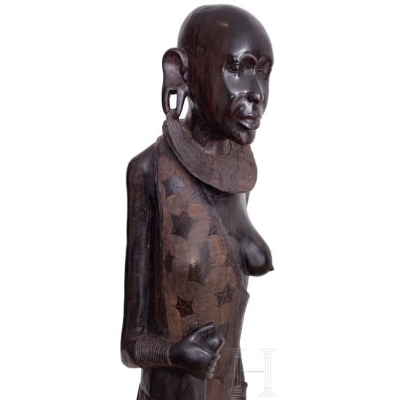 &Uuml;berlebensgro&szlig;e Skulptur einer Frau, Kenia, 20. Jhdt.