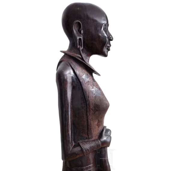 &Uuml;berlebensgro&szlig;e Skulptur einer Frau, Kenia, 20. Jhdt.