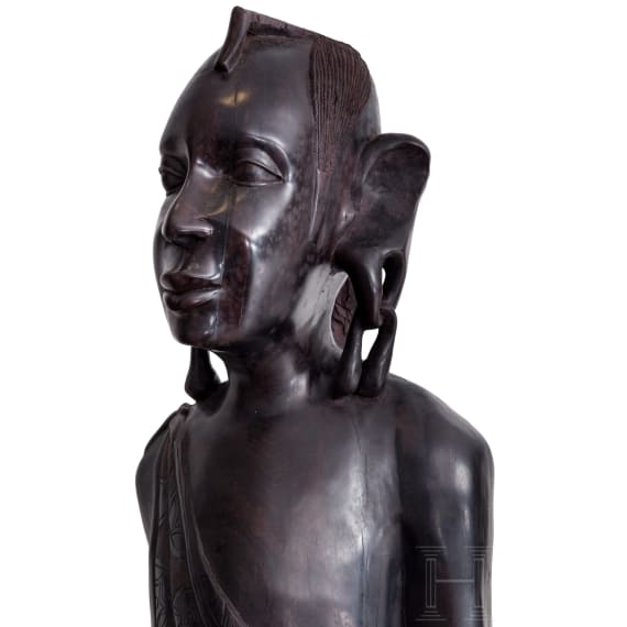 &Uuml;berlebensgro&szlig;e Skulptur eines Mannes, Kenia, 20. Jhdt.
