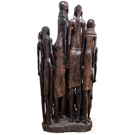 Skulptur einer Familie, Kenia, 20. Jhdt.