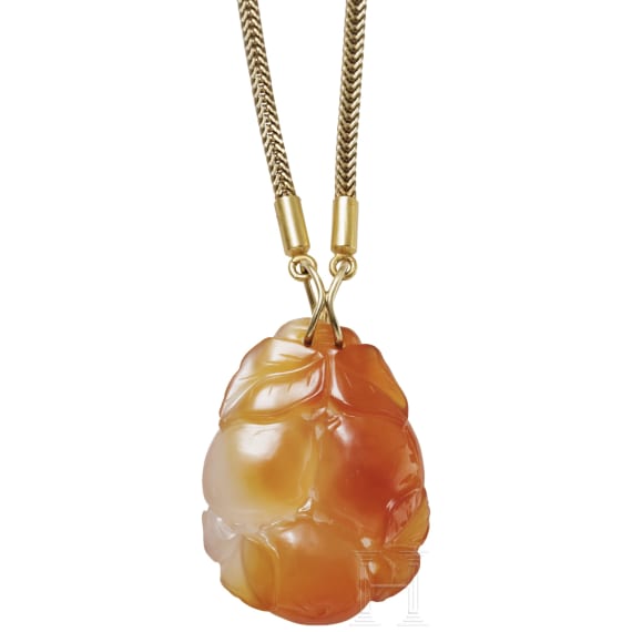 Goldkette mit feinem Achat-Anh&auml;nger