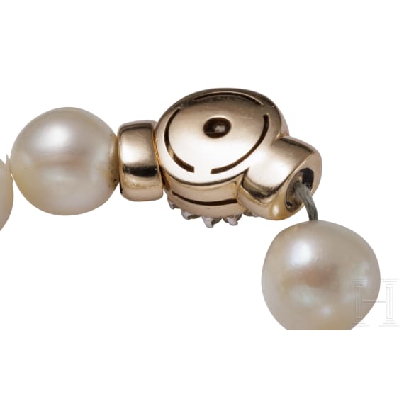 Perlenkette mit Diamanten