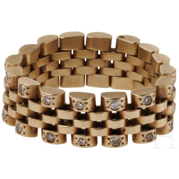 Gliederring mit Diamanten