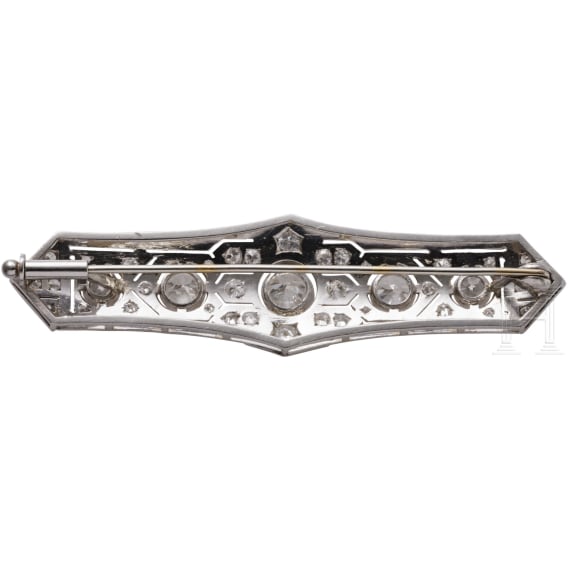 Art-Deco-Brosche aus Platin, um 1920