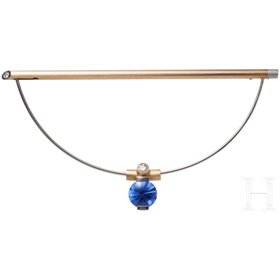 Stabnadel mit Anh&auml;nger und Diamanten