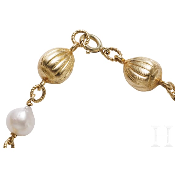 Gold- und Akoya-Perlenkette