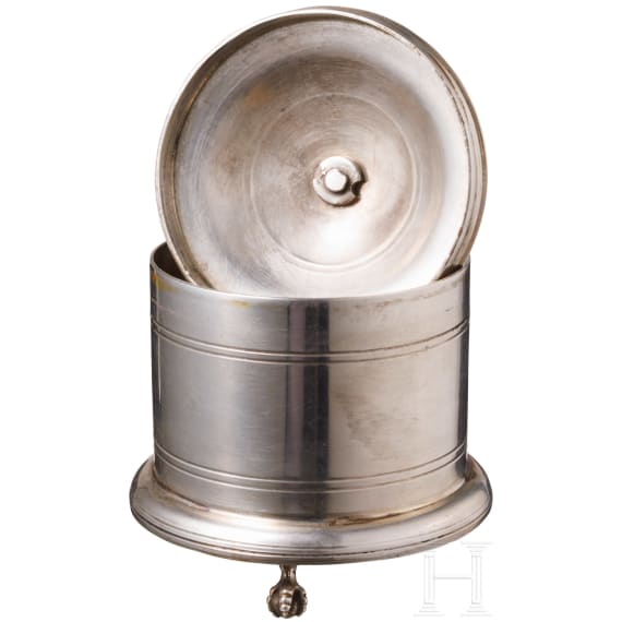 Silberne Deckeldose (Pyxis), Italien, Venedig, 18. Jhdt.
