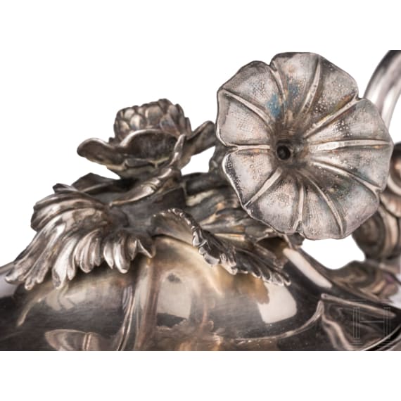 Gro&szlig;er Odiot-Samowar mit Rechaud (Teekocher), Paris, um 1840