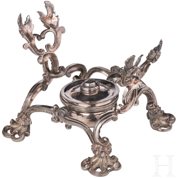 Gro&szlig;er Odiot-Samowar mit Rechaud (Teekocher), Paris, um 1840