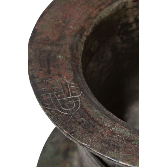 An Iraqi Islamic bronze mortar, 12th - 14th century