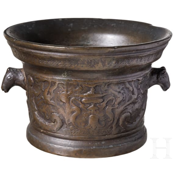 An Italian Renaissance bronze mortar, 16th century